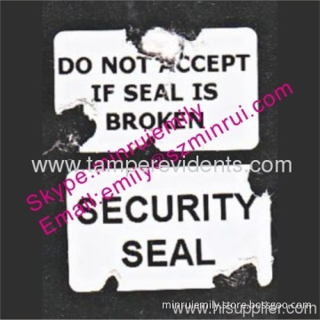 Custom Do Not Accept If Seal Is Broken,breakable Tamper Evident Security Seal Labels 